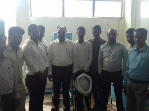 Municipal-Health-Officer-Mr.Vijay-Patil-Visiting-our-department-to-see---Best-project-'Urinal-Auto-Flush-System'